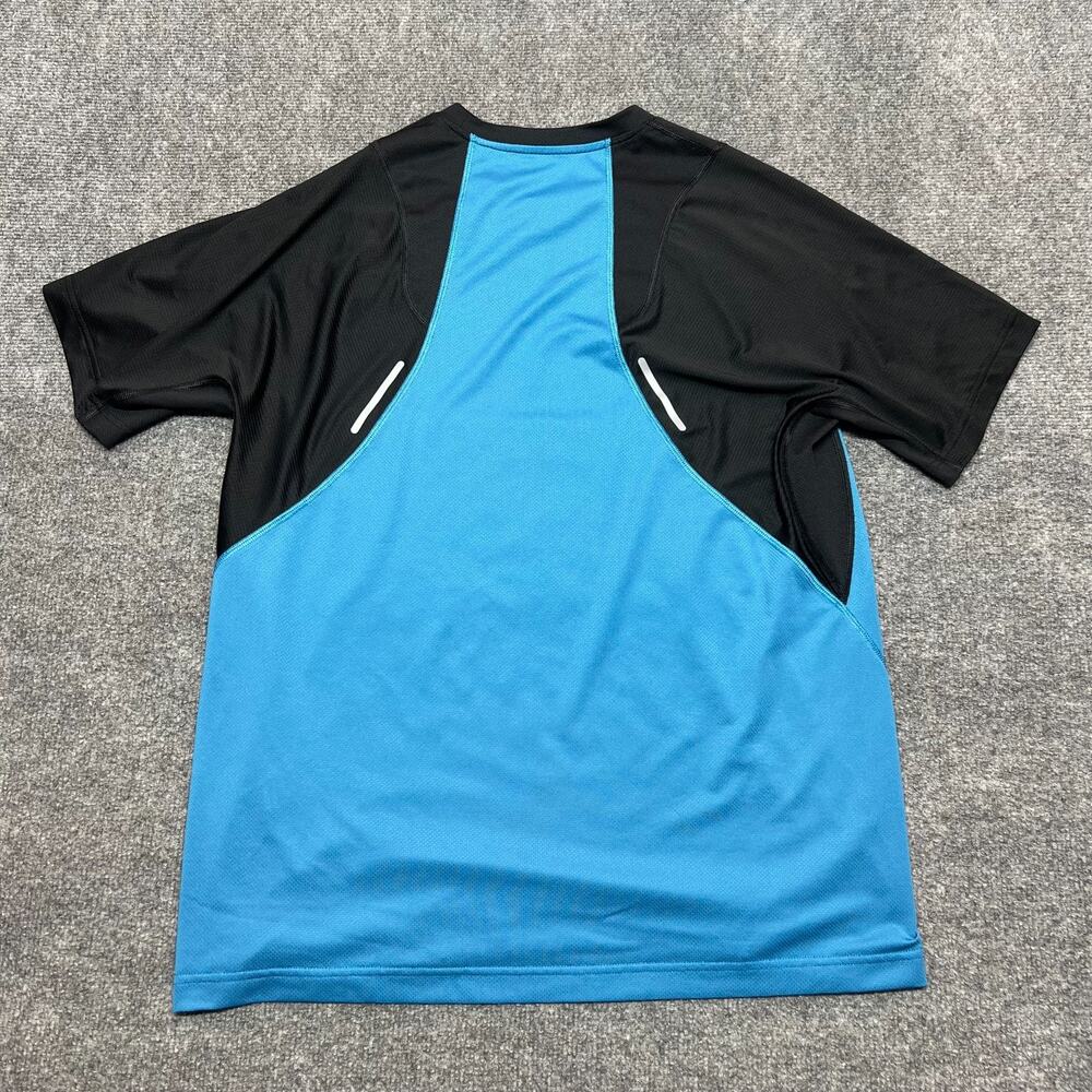 Fabletics O2 Tee Mens L Blue Black Raglan Performance Shirt - Picture 4 of 9